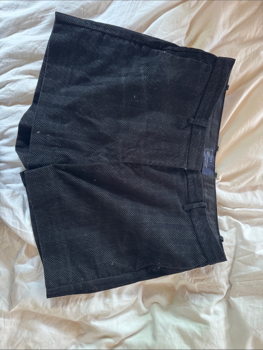 GAP Black Herringbone Tailored Shorts
